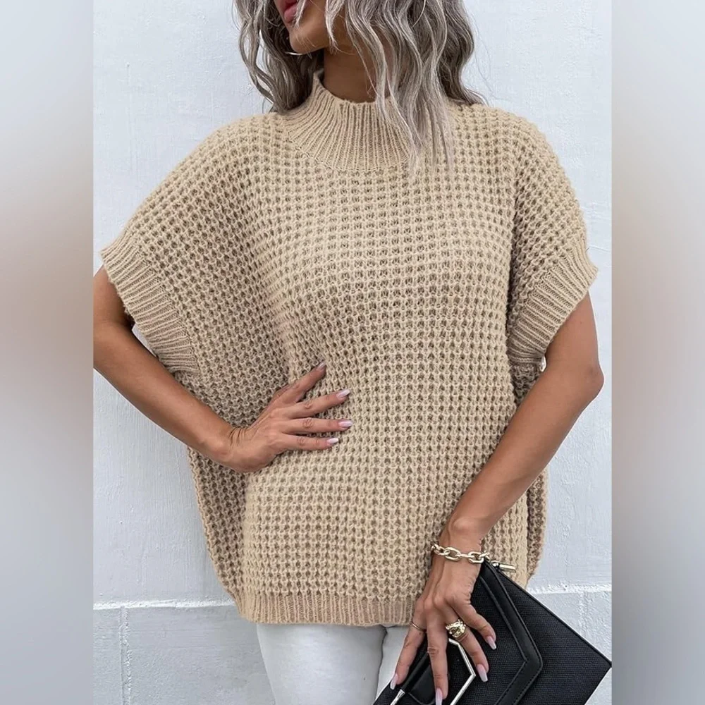 Cozy Knit Beige Sweater